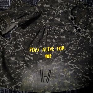 Hand-Painted Twenty One Pilots Truce Camo Vest